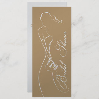 Stylish Bride Mocha Bridal Shower Invitation