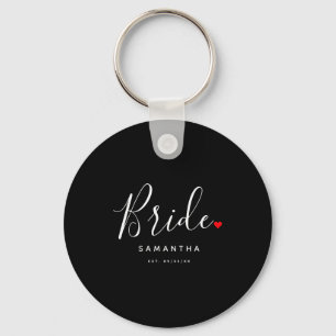 Stylish Bride Wedding T Shirt  Key Ring