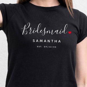 Stylish Bridesmaid Wedding T-Shirt