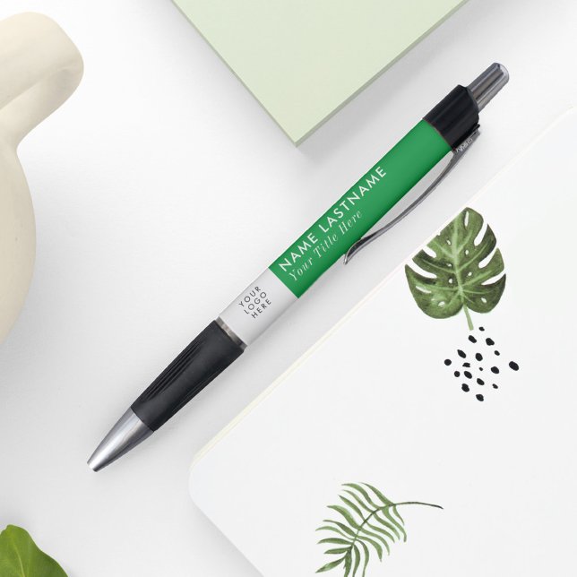Stylish Bright Green White Custom Logo Business (Creator Uploaded)