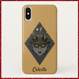 Stylish Bronze and Black Glitter Masquerade Case-Mate iPhone Case