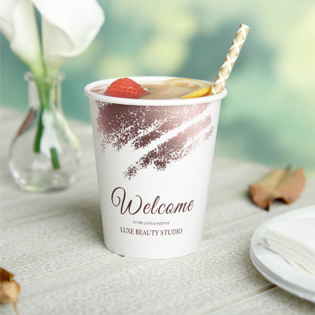 Stylish Bronze Business Event Party Paper Cups (Insitu)