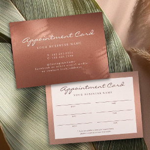 Stylish Bronze Business Modern Appointment Card