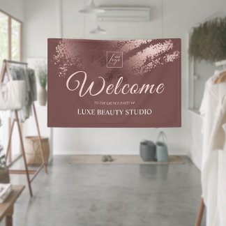 Stylish Bronze Special Event Launch Party Welcome Banner