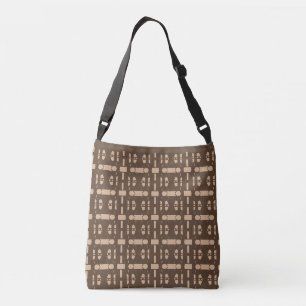 Stylish Brown & Beige Pattern Crossbody Bag