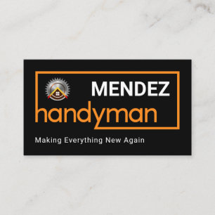 Stylish Brown Handyman Frame Business Card