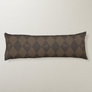 Stylish Brown Harleqiun Horse Pattern Body Cushion