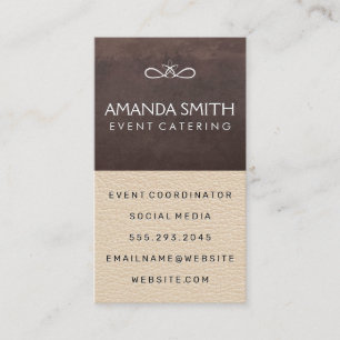 Stylish Brown Texture   Luxury Leather Background Business Card