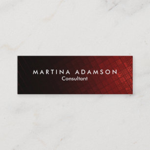 Stylish Brownish Red Design Artistic Slim Mini Business Card