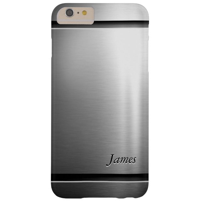 Stylish Brush Metal Stainless Steel Look Case-Mate iPhone Case (Back)
