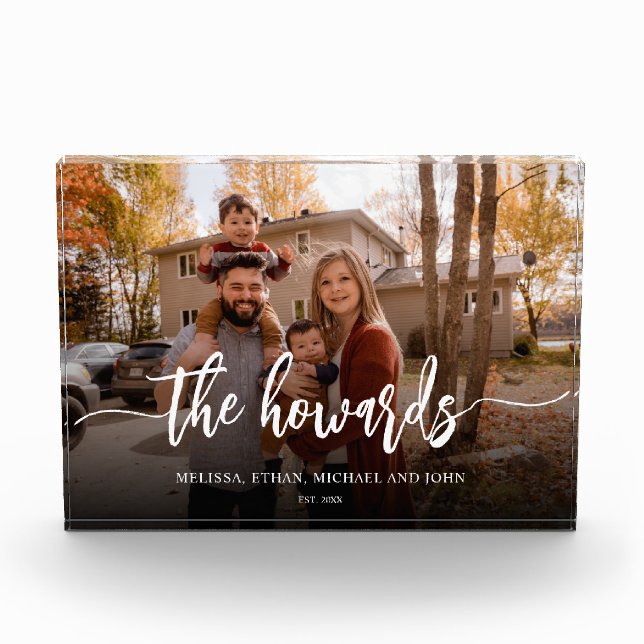 Stylish Brush Script Photo (Front)