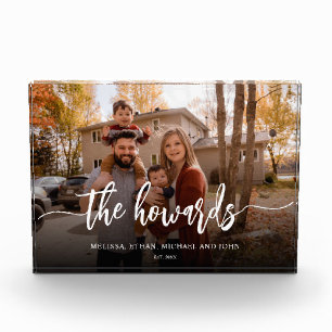 Stylish Brush Script Photo Block