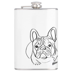 Stylish Bulldog Minimalist Hip Flask