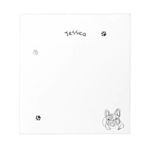 Stylish Bulldog Minimalist  Notepad