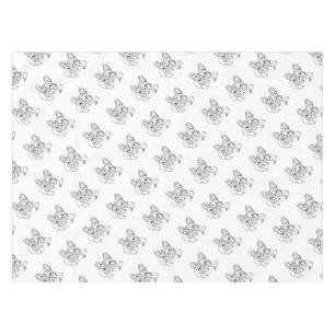 Stylish Bulldog Minimalist  Tablecloth