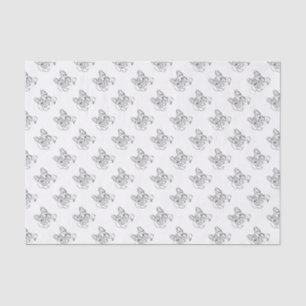 Stylish Bulldog Minimalist Tissue Paper