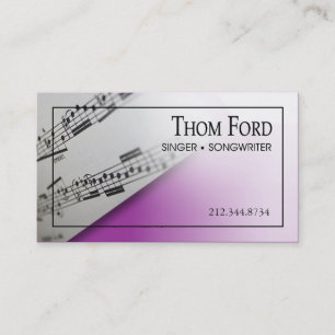 Stylish Business Card - all purpose "Sheet Music"