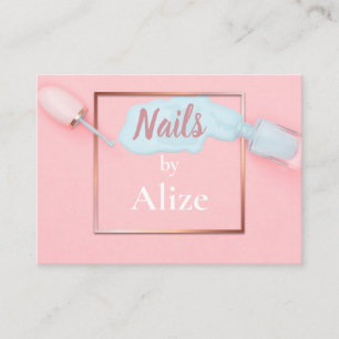 Stylish business card nail tecnician, beauty salon