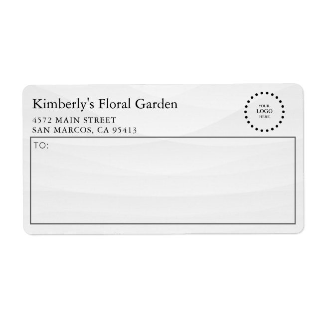 Stylish Business Professional Logo Shipping Label (Front)
