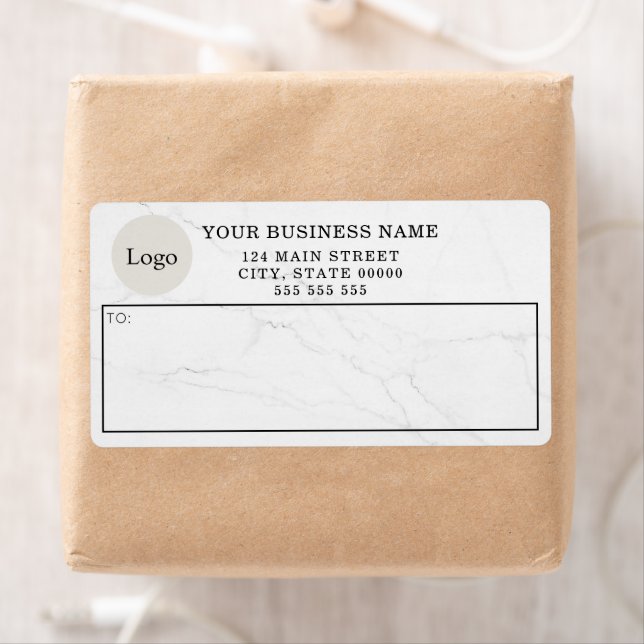 Stylish Business Professional Logo Shipping Label (Insitu)