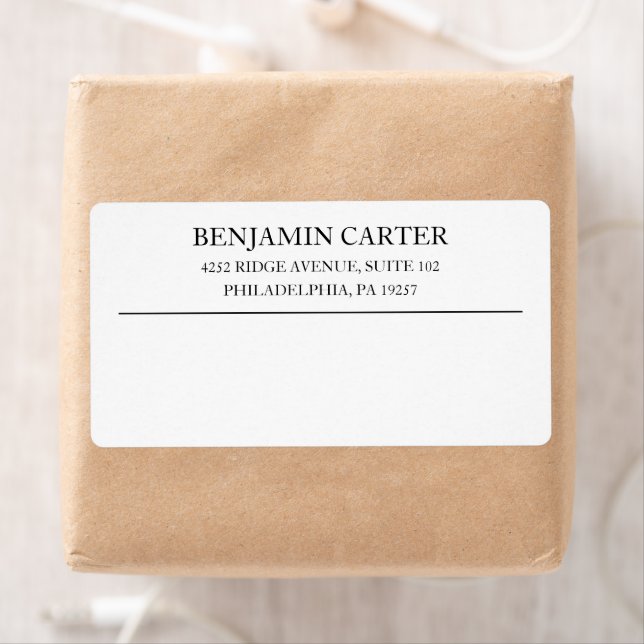 Stylish Business Professional Logo Shipping Label (Insitu)