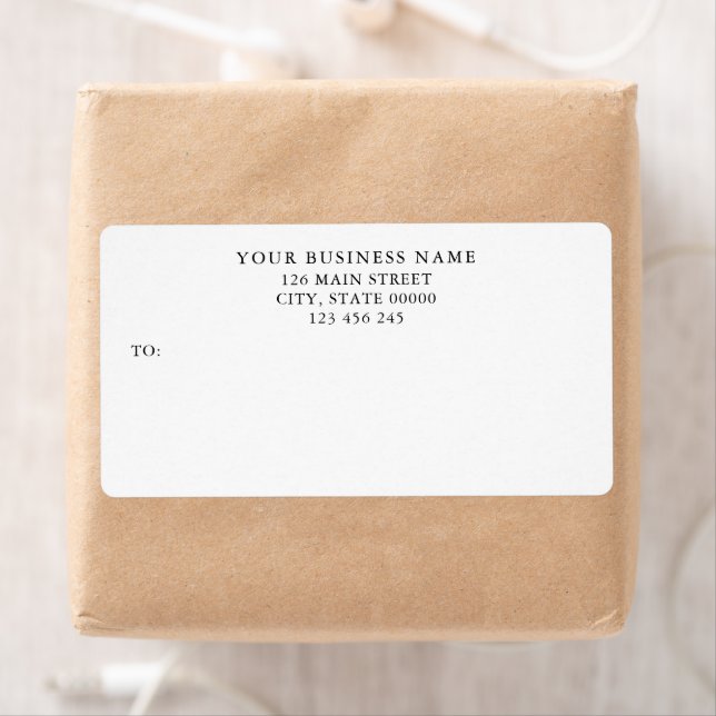 Stylish Business Professional Logo Shipping Label (Insitu)