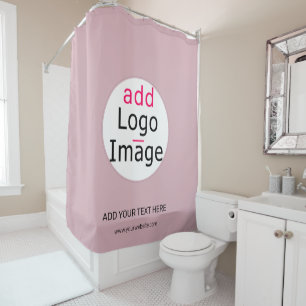 Stylish Business Promotion Custom Dusty Rose Pink Shower Curtain