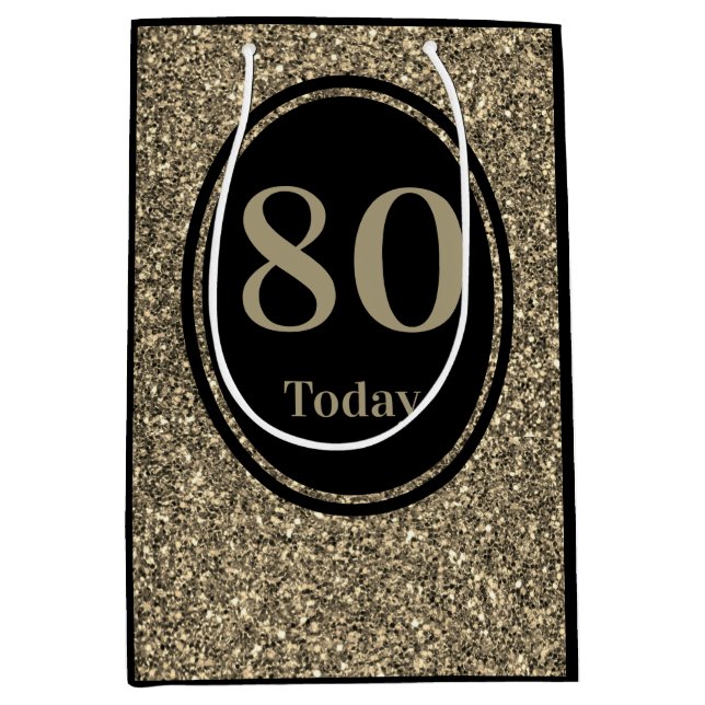 Stylish by year special birthday gift bag 80th (Front)