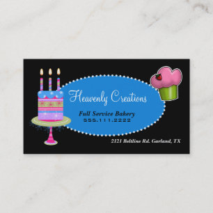 Stylish Cake and Cupcake Bakery Business Card