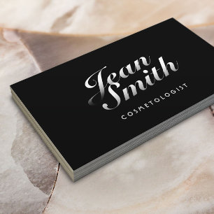 Stylish Calligraphic Cosmetologist Business Card
