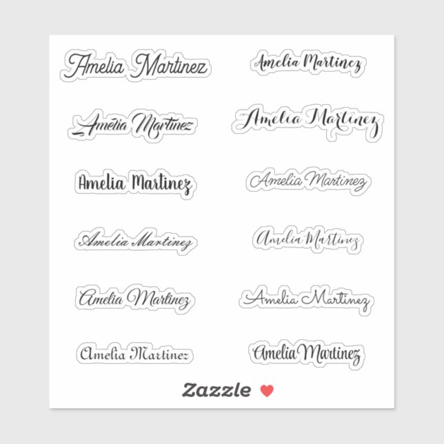 Stylish Calligraphic Script Name (Sheet)