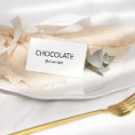 Stylish  Calligraphy  Buffet Food Labels Table Place Card<br><div class="desc">Elevate your event with these elegant Stylish Calligraphy Buffet Food Labels and Table Numbers. Designed with a minimalist yet sophisticated touch, these cards feature beautiful script-style calligraphy that adds a timeless charm to any setting. Perfect for weddings, bridal showers, baby showers, or formal dinner parties, they seamlessly blend practicality and...</div>
