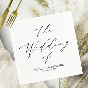 Stylish Calligraphy Wedding Napkin