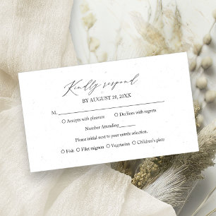 Stylish Calligraphy Wedding RSVP Card
