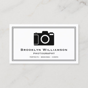 Stylish Camera Freelance Photographer Photography Business Card