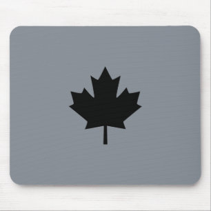 Stylish Canadian Black Maple Leaf Mouse Pad