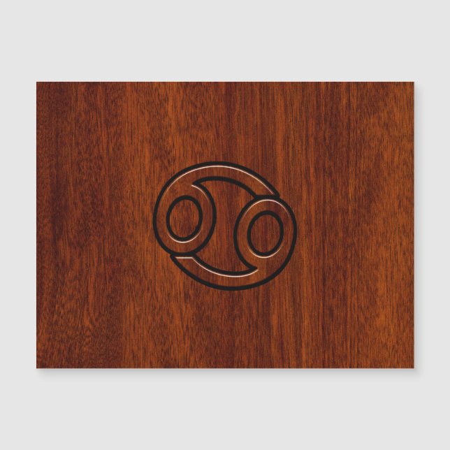 Stylish Cancer Sign on Mahogany Decor (Front)