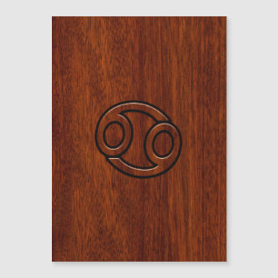 Stylish Cancer Sign on Mahogany Decor