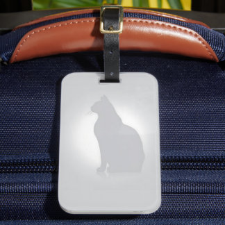 Stylish Cat Silhouette Luggage Tag