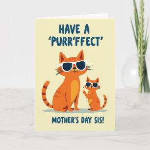 Stylish Cats Mothers Day Card