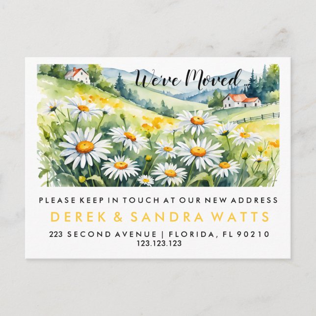 Stylish Change of address we've moved  Announcement Postcard (Front)