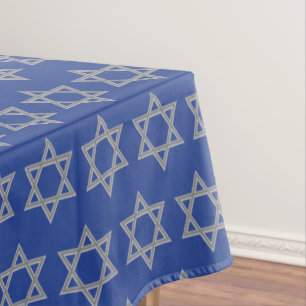 Stylish Chanukah STAR OF DAVID Tablecloth