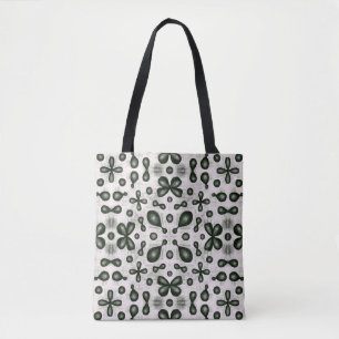 Stylish Chemistry Pattern In Black And White Tote Bag