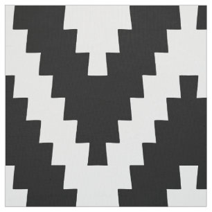 Stylish Chevron Pattern Black White Sewing Fabric