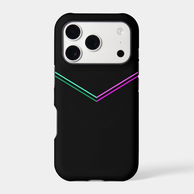 Stylish Chevron Pattern Design on Black  (Back)