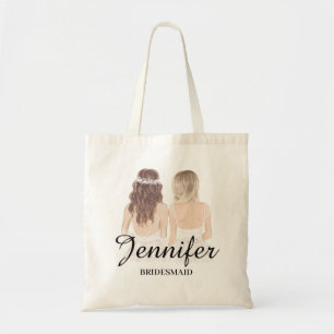 stylish chic bridesmaid Personalised wedding  Tote Bag