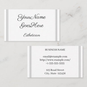 Stylish & Chic Esthetician Business Card