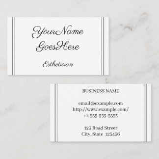 Stylish & Chic Esthetician Business Card