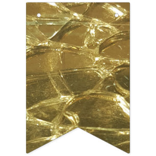 Stylish Chic Festive Shiny Gold Golden Glitter Bunting