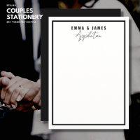 Stylish Chic Modern Couples Bride and Groom Border
